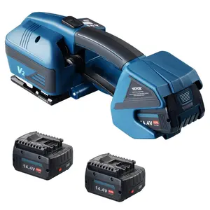 fathersdaygift VEVOR Electric Strapping Machine, for 0.35-0.63 PP PET Straps, Portable Electric Banding Tool with Digital Display, 2x 4000mAh Battery Powered Automatic Strapping Tool for Packaging Box Pallet