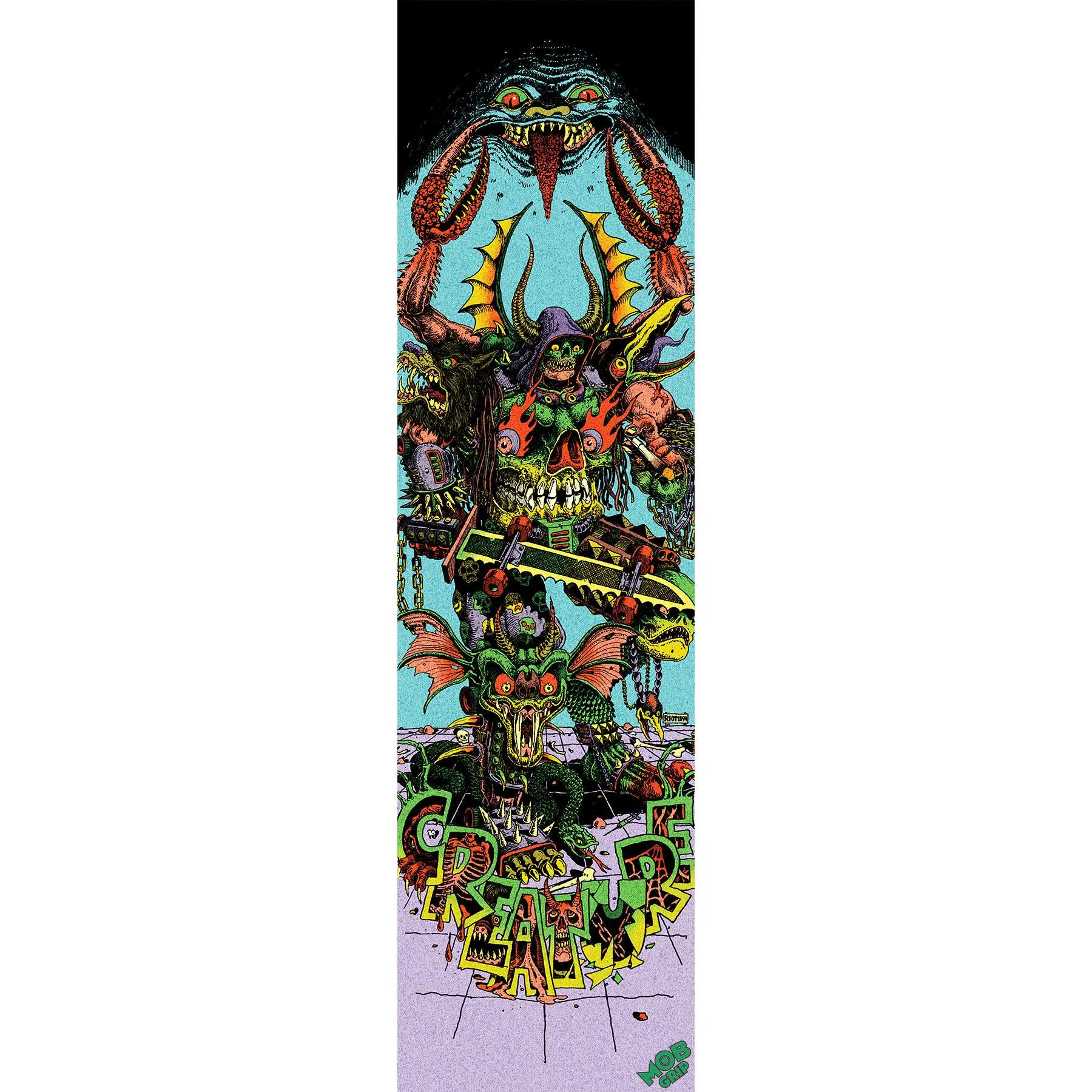 9in Creature riot1394 Hallucination Mob Skateboard Griptape