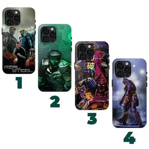 Real Steel Phone Case Ver2 – Atom, Noisy Boy, Zeus, Twin Cities phone case – Tough Movie Robot Phone Cover Gift for Fans Suitable for iPhone 17-11 Pro Max/Plus and  Samsung Galaxy S23-25