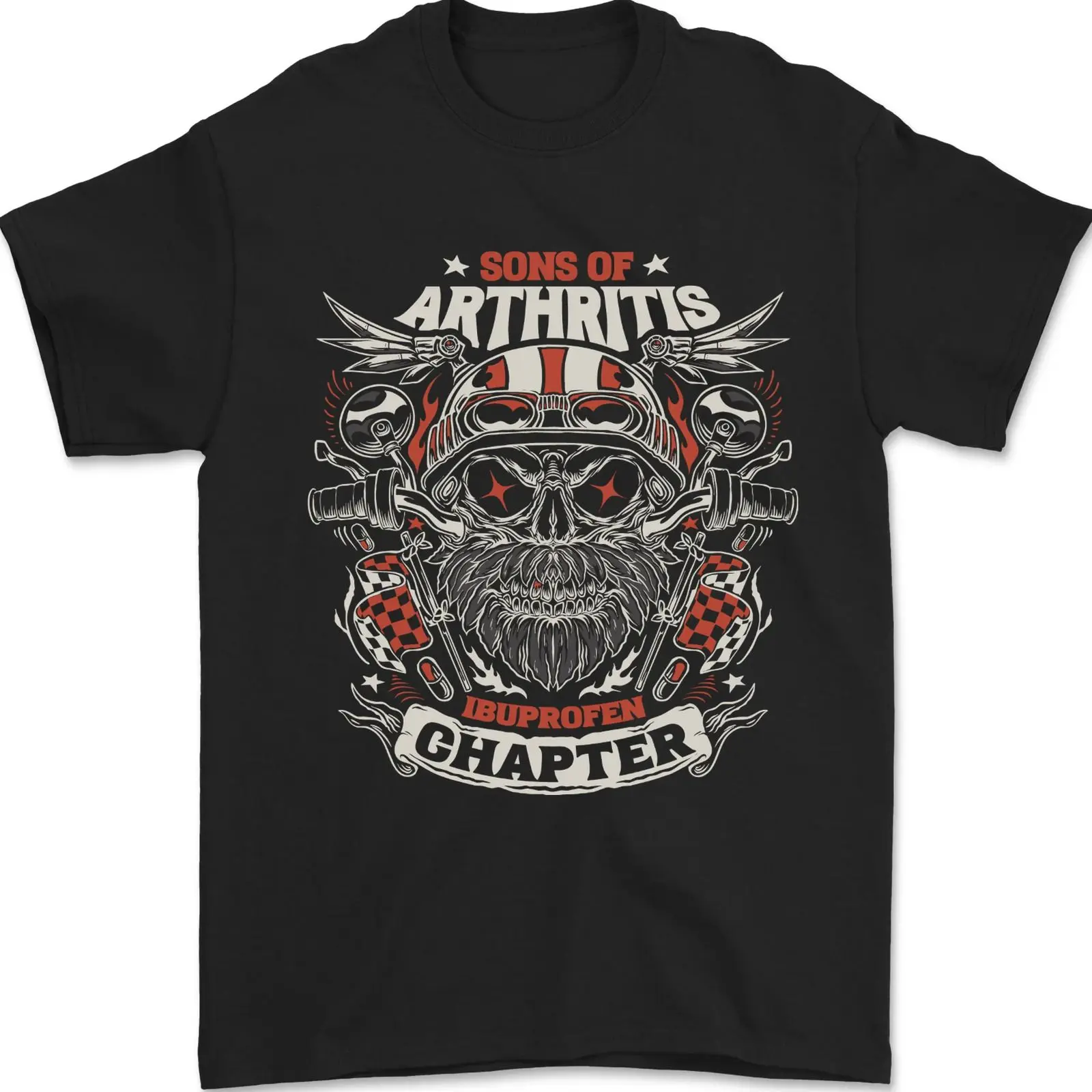 Sons of Arthritis Funny Biker Motorcycle Mens T-Shirt 100% Cotton KZH