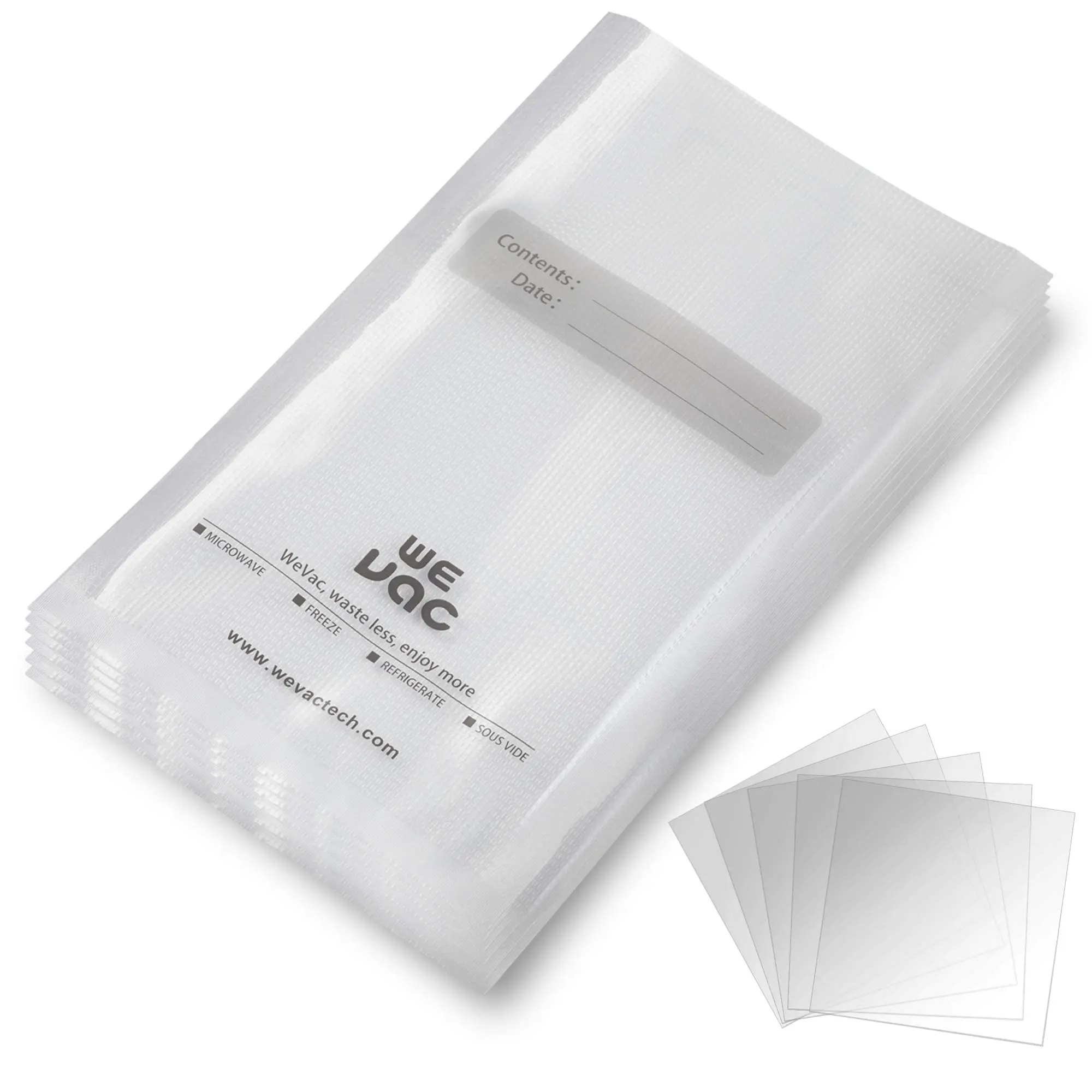 Wevac Vacuum Sealer Bags 100 Gallon 11x16 Inch for Food Saver, Seal a Meal, Weston. Commercial Grade, BPA Free, Heavy Duty, Great for vac storage, Meal Prep and Sous Vide vacuum seal bags for travel