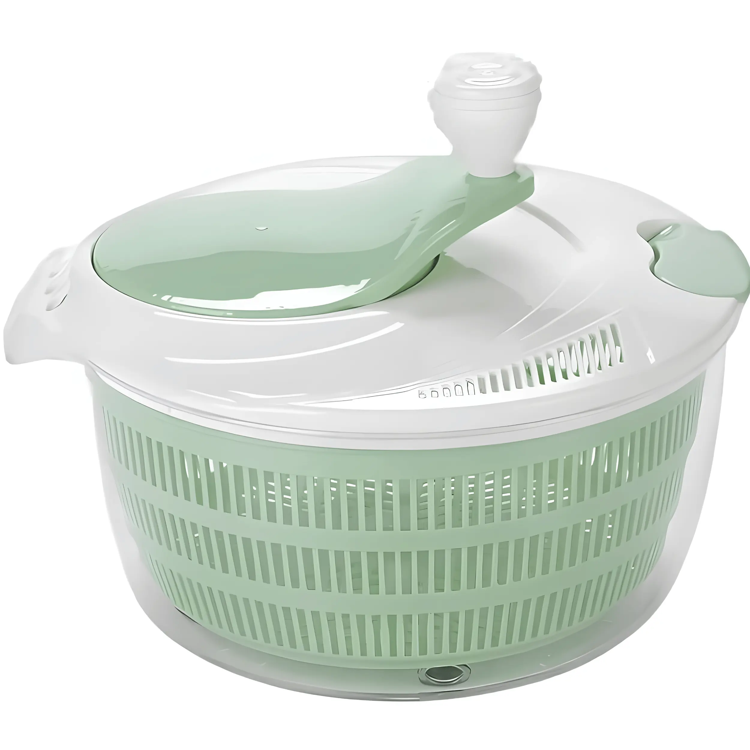 4.2L Salad Spinner BPA-Free Vegetable & Fruit Dryer with Dual Drainage System, Quick-Drying Lettuce Spinner for Washing and Drying Greens, Fruits & Vegetables, Large Kitchen Prep Tool