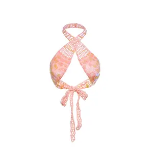 Lani Sequin Crochet Cross Top