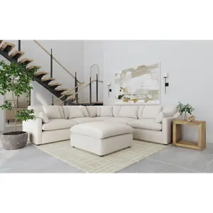 Niccae Greeley Ivory 6-piece Upholstered Modular Sectional Sofa