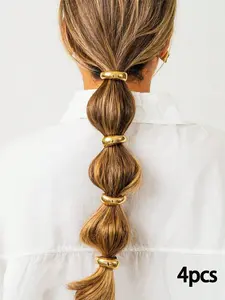 Metal Hair Gel Set, Vintage Geometric Design, Bobby Pins & Elastic Hair Bands, Stylish Hair Accessories for Women