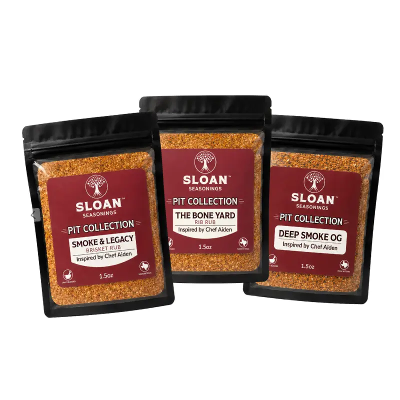 Sloan Seasonings Pit Collection BBQ Rubs - 1.5 oz Assorted Pack, Organic Ginger Powder Spice & Seasoning Blends for Flavor Enhancement