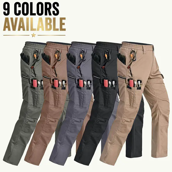Men’s Tactical Pants – Stretch Waterproof Fabric, Single Pack, Durable Cargo Pants for Hiking, Casual Wear, and Work, Multiple Pockets (Belt Not Included)