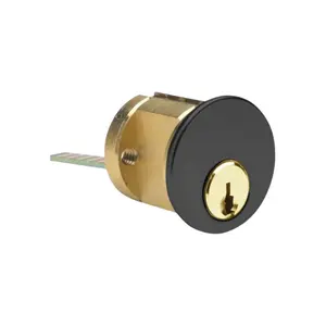 ILCO 5-Pin Rekeyable Solid Brass RIM Cylinder Lock - 1 1/8" Size, Kwikset KA2 Series, 26D Keyway, Satin Chrome Finish, Grade 1 Security, Master Key Compatible