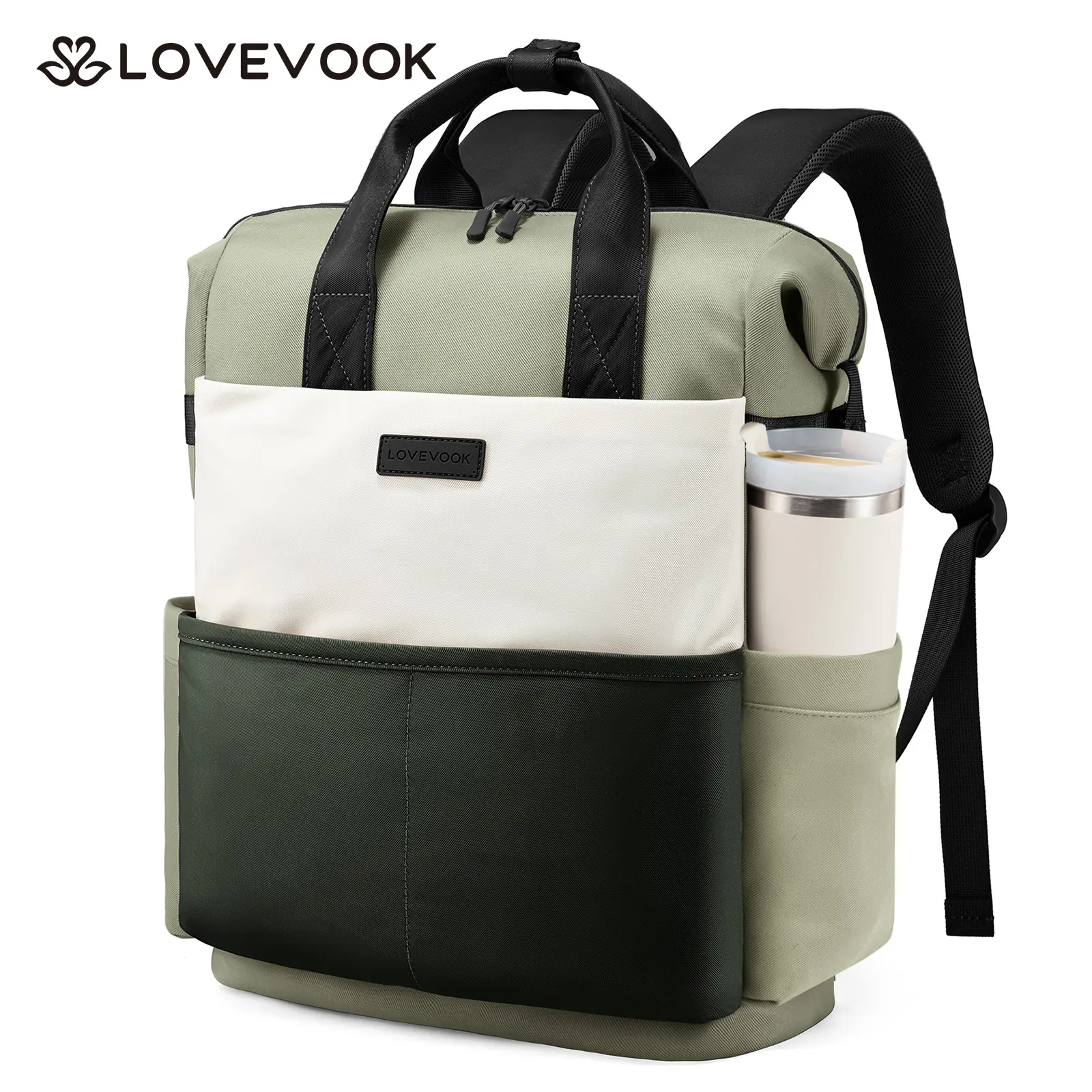 LOVEVOOK Women's Backpack Laptop Backpack with 15.6-17.3Inch Laptop Compartment School Backpack Daypack Waterproof for School Travel University Business