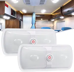 Nilight 2pcs RV Interior Lights 12V-24V LED Ceiling Light Fixture with ON Off Switch Inside Lighting Natural White 4000-4500K for Car RVs Trailer Camper Boat