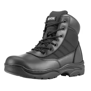 VEVOR Men's Military Tactical Boots, Summervibes,Summervibes, 6 inch Combat Hiking Work Boots, Lightweight & Breathable & Sturdy Mens Motorcycle Interceptor Trooper Boot, for Outdoor Security Mountaineering, US Size 9