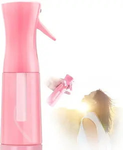 Spray bottles, Spray Water Bottle Fine Mist Refillable, Continuous Spray Bottle for Hair, Skin Care, Planting, Showering Pets, Travel, Cleaning & Home (Pink)