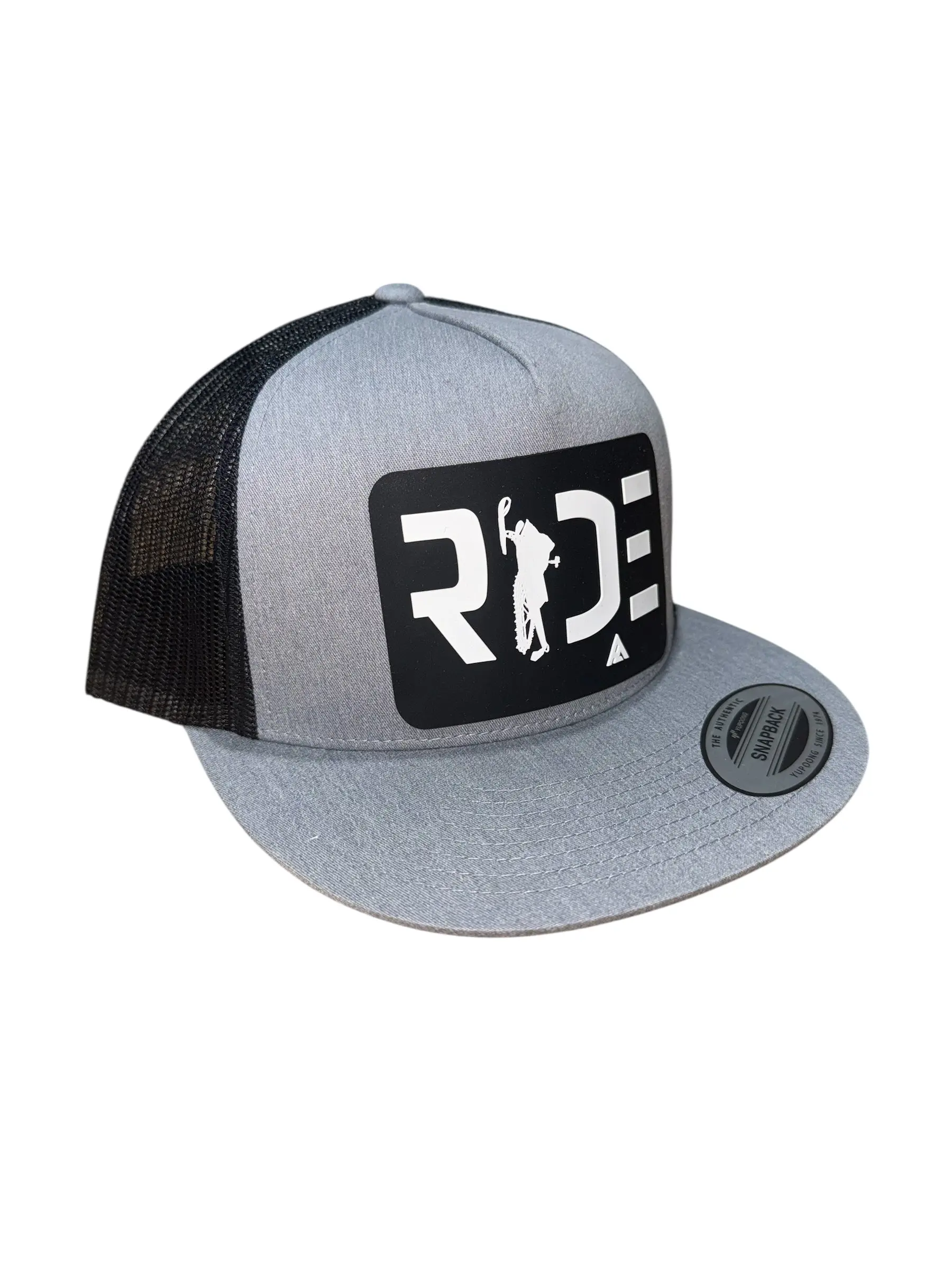 Pure Adrenaline Snowmobile Ride Themed Gray-Black Fashion Accessory Hat