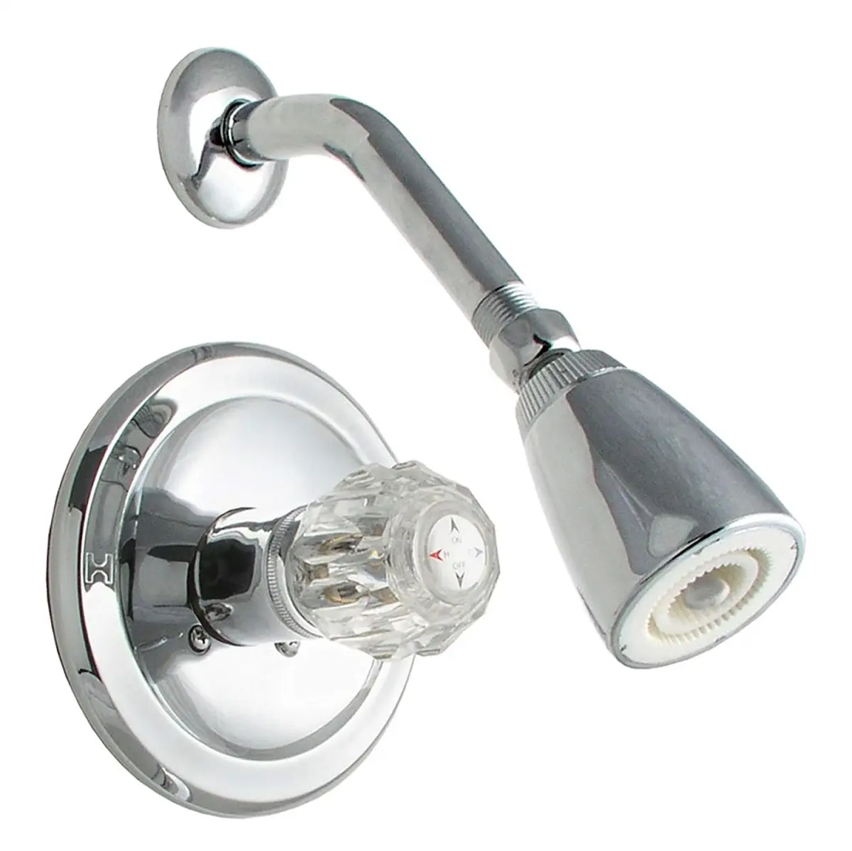 LDR Chrome, Acrylic Single-Handle Shower Faucet Set for Bathroom Home Improvement Fixtures