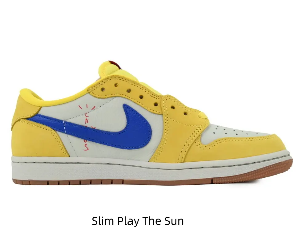 Off White Leather Yellow Blue Accent Low Cut Casual Trainers, Colorful Lightweight Retro Street Sneakers For Summer #DailySneakers #SummerStreetwear #CasualKicks