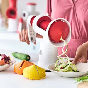 Tupperware Spiralizer Master System - Healthy Veggie Noodles Maker with 3 Blade Cones for Spaghetti & Tagliatelle - Easy & Fast Vegetable Spiralizer for Low Carb Meals