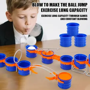 Blow Ball over Cup Jump Game, Fun Interactive Tabletop Game, Party & Family Night Game, Perfect for Social Gatherings, Halloween, Christmas, New Year