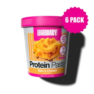 Legendary Foods Protein Mac & Cheese 47g Protein 7g Net Carbs Gluten-Free Keto Friendly 6 Cups of Pasta