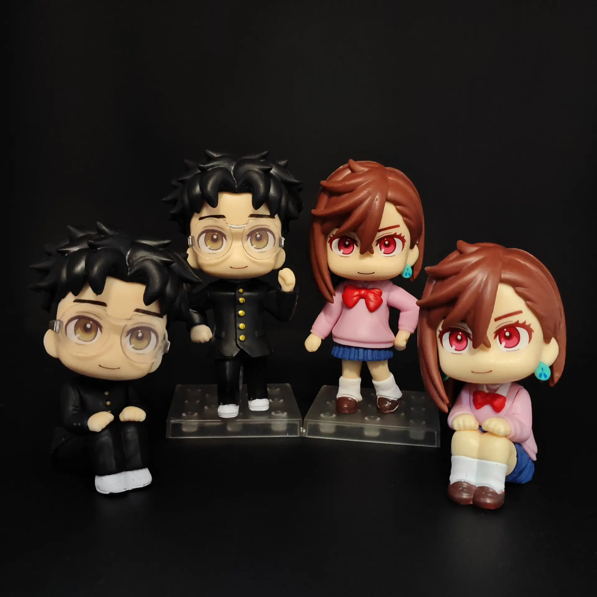 Dandadan Chibi Movable Action & Toy Figure - Takakura Ken, Ayase Momo Desktop Ornament for Anime Fans, Action & Toy Figures