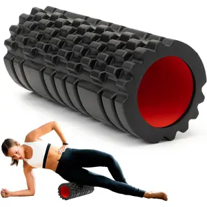 13" High Density Patented Foam Roller for Deep Tissue Muscle Massage, Myofascial Trigger Point Release, Back Roller for Fitness Yoga and Pilates (Black)
