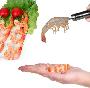 304 Stainless Steel Shrimp Peeler Multifunctional 5 in 1 Shrimp Line and Fish Maw Knife Deveiner Tool for Peeling Cleaning and Kitchen Use