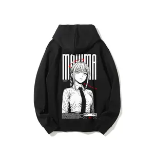 Unisex Makima CSM Anime Printed Hoodie - USA-Made Japanese Otaku Streetwear Top, Cool Gift for Anime Fans