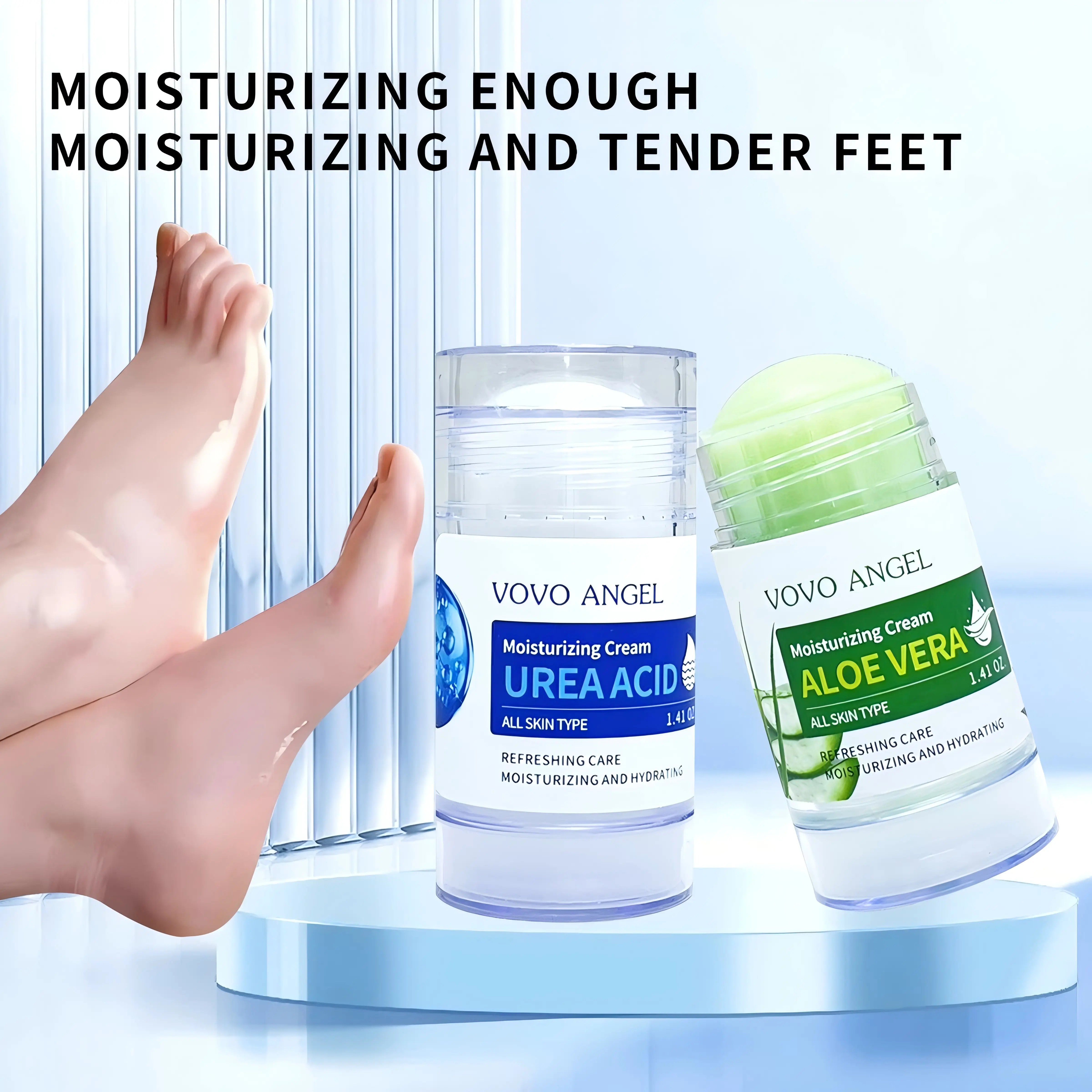 Buy 1 Get 1 Aloe Vera Foot Cream (2 Bottles Received) |  Foot Cream for Dry Cracked Heels & Dead Skin Removal - Perfect Winter Foot Care