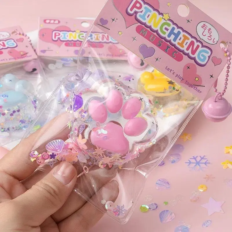 Cute Soft Color Blending Antistress Foot Cat Foot Antistress Paws Toy Squishy Tapa Foot Adult Sensory Toys Girls Kids Toys Gifts