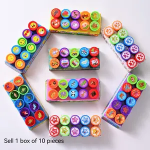 10-Piece Cartoon Stamps Set, Cute Animal Stamps, Star Stamps, Smile Stamps, Creative Praise Stamps, Birthday Gifts, Party Gifts