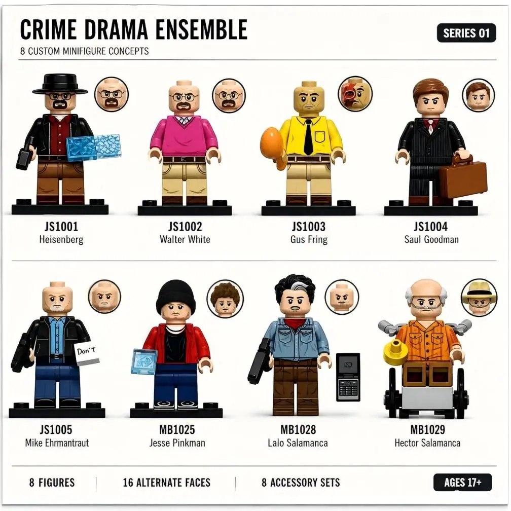 "Breaking Bad" Themed Buildable Block Set (Bagged) Related Games – Educational Toy for Kids; A Perfect Birthday or Holiday Gift