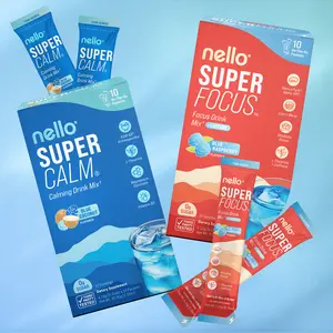 Nello Super Bundle: 1 Supercalm Travel Packets (10ct) + 1 Superfocus Caffeinated Travel Packets (10ct):  Exclusive Bundle for Clarity, Productivity & Relaxation.