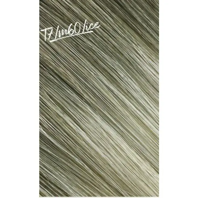 T7/M60/Ice (Ash Brown to Icy Platinum) K-Tip Hair Extensions for Keratin Fusion Installation