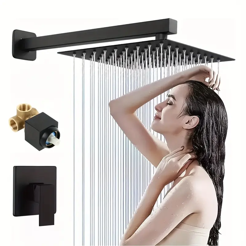 Wall Mounted Shower Kit - Single Function Hot and Cold Mixing Valve, Shower Head Kit, Bathroom Shower Faucet Switch, Shower Faucet Set, Shower System | Homeowner
