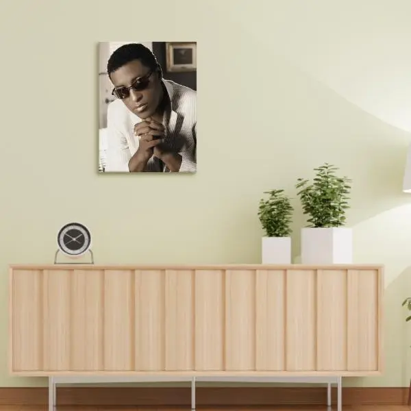 Kenneth Babyfaces Edmonds Canvas Prints Wall Art Modern 12x16 Inch HD Premium Canvas for Living Room Bedroom Office Decor Trendy Poster Photo Ornaments Ready to Hang Plastic Christmas