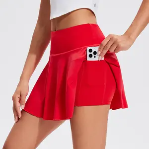 Women’s High-Waist Pleated Tennis Skirt with Back Pocket – Comfy Workout, Golf, Gym & Casual Sports Skort