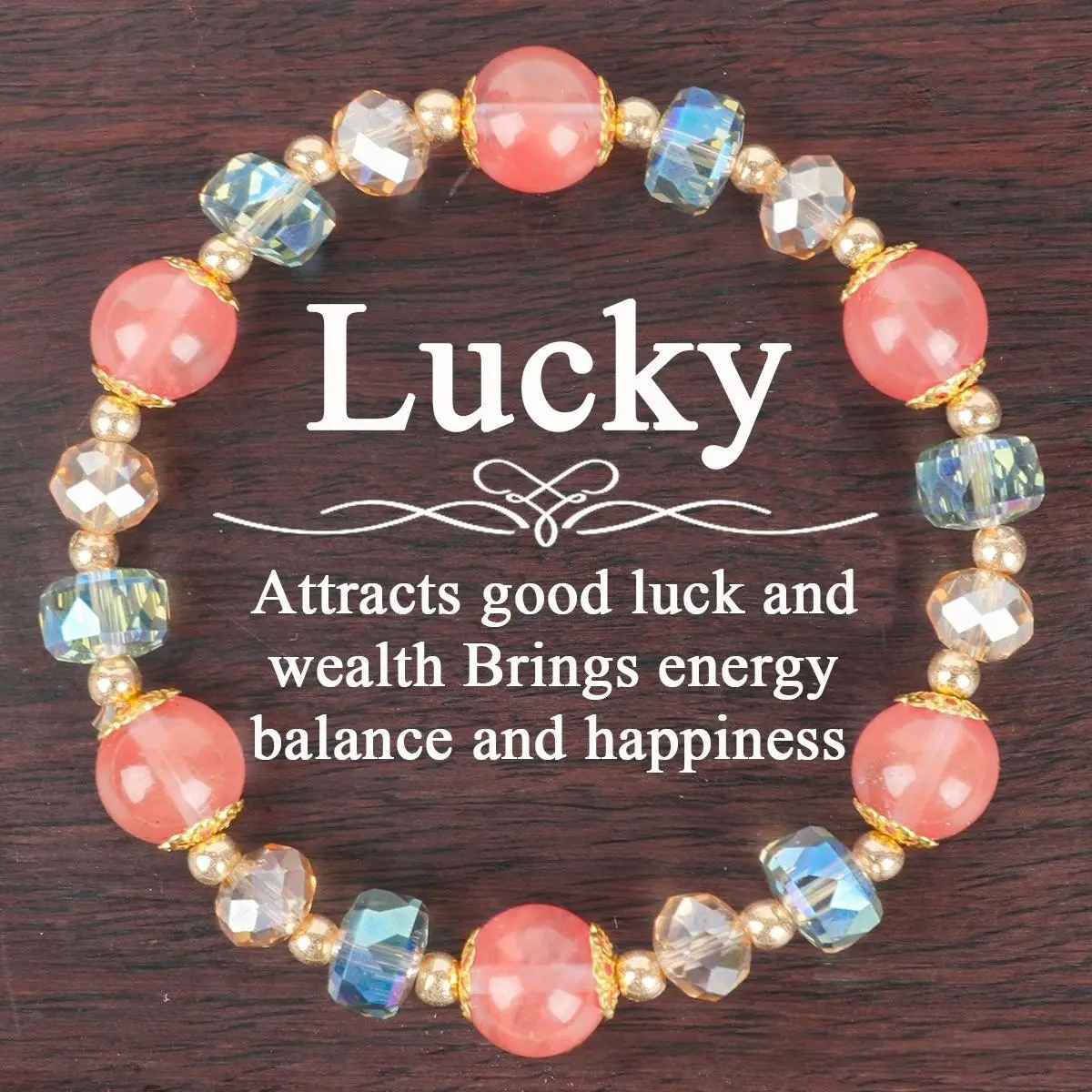 High Quality Rose Quartz Healing Crystal Bead Bracelet - Boho Costume Jewelry Bracelet for Attracting Good Luck and Balancing Energy, Bead Bracelets, Healing Crystal Bracelet