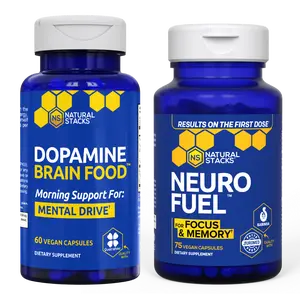 Focus & Memory Stack - Promotes Mental Drive, Clarity & Focus - Supports Mental Energy - Supplement with L-Theanine and Caffeine for Focus and Energy