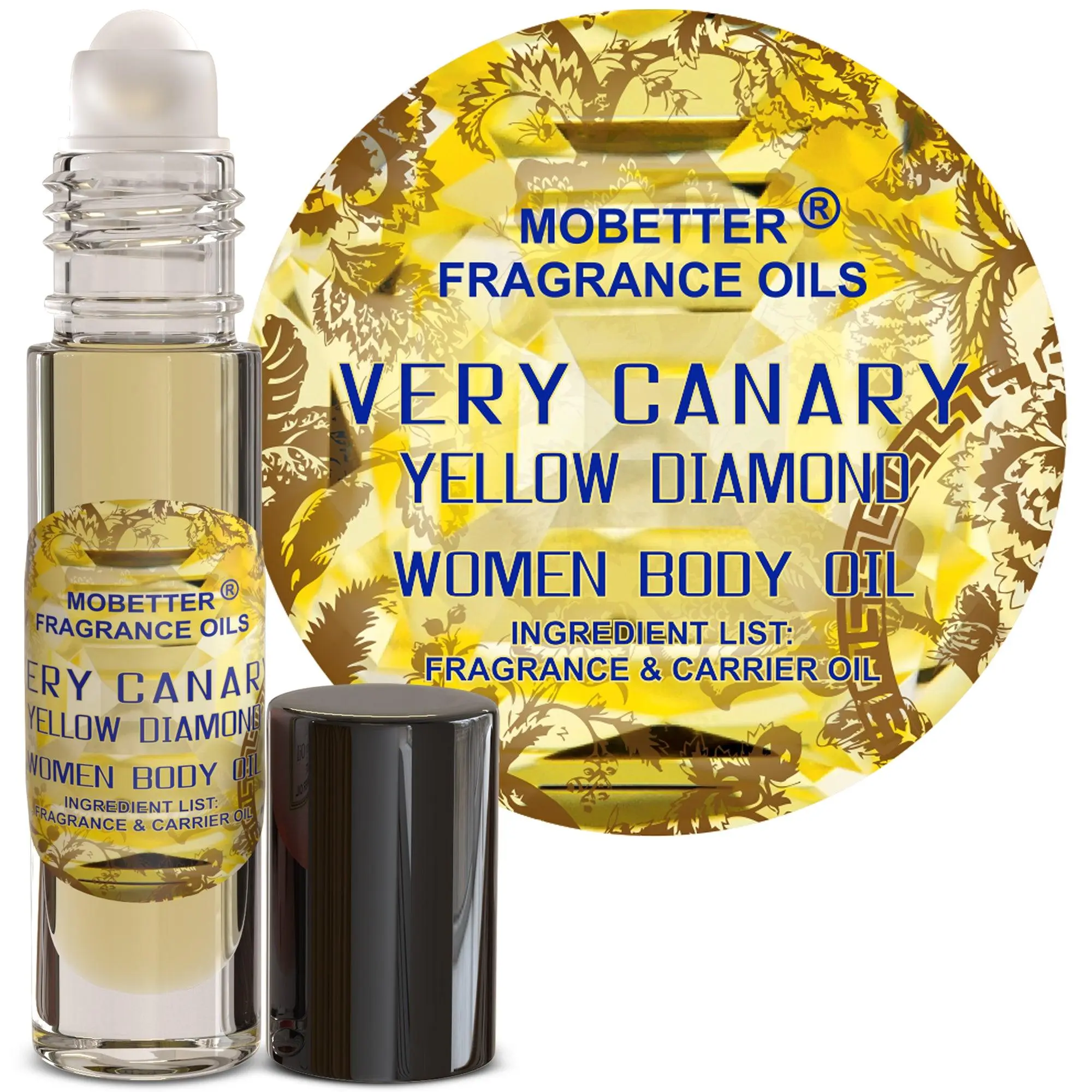 Very Canary Yellow Diamond Perfume Fragrance Body Oil for Women by Mobetter Fragrance Oils
