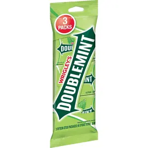 Doublemint Wrigley Gum, 15 Count (Pack of 3) Snack Bubblegum