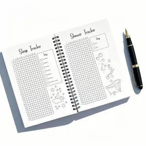 2026 Year Planner Set, Pre-Formatted Bullet Journal Pages, Annual & Monthly Spreads, Habit Tracker, Mood Log, Date Planning, Portable Notebook