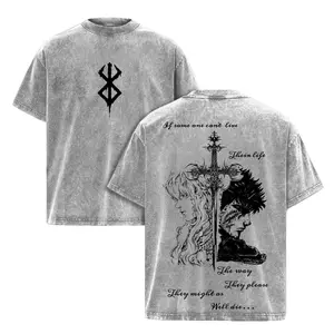 Guts x Griffith – Berserk Eclipse Shirt | Hawk Of Light And Black Swordsman Rivalry Dark Fantasy Streetwear Top 90s Graphic American Casual Short Sleeve Tee | Premium Soft Cotton Classic Unisex T-Shirt for Daily, Gym & Streetwear, Anime Washing T-Shirt