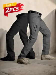 Mens All-Season/Summer High-Performance Tactical Cargo Pants - Waterproof, Sweatproof for Outdoor Hiking, Hiking Pants with Multi-Pocket,Pants for Men