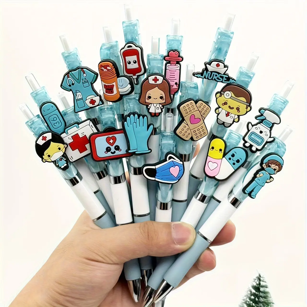 20/30 Pack Medical Series Retractable Ballpoint Pens, Solid Color Series, Doctor Pen, Nurse Pen, Ink Core, Fun Office Supplies Gift, Writing Pens