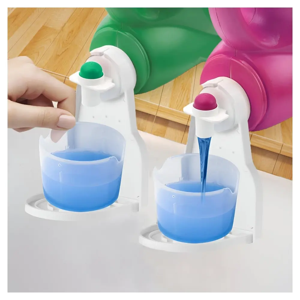 2 Pack Laundry Detergent Cup Holder, Detergent Drip Catcher Laundry Dispenser for Liquid Detergent, No More Mess or Leak, Keep Washer Dryer and Laundry Floor Clean and Organize