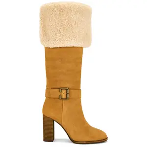 Jeffrey Campbell Nestle-F Boot in Yellow Crinkle & Beige