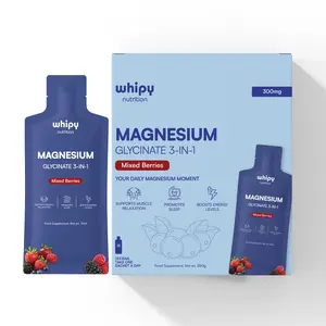 Liquid Magnesium Glycinate 3 in 1 Sachets, Mixed Berries Flavour, Triple Magnesium in Liquid Formula for Better Absorption, Support Muscle Relaxation, Helps to Sleep Better, Easy to Use Sachets