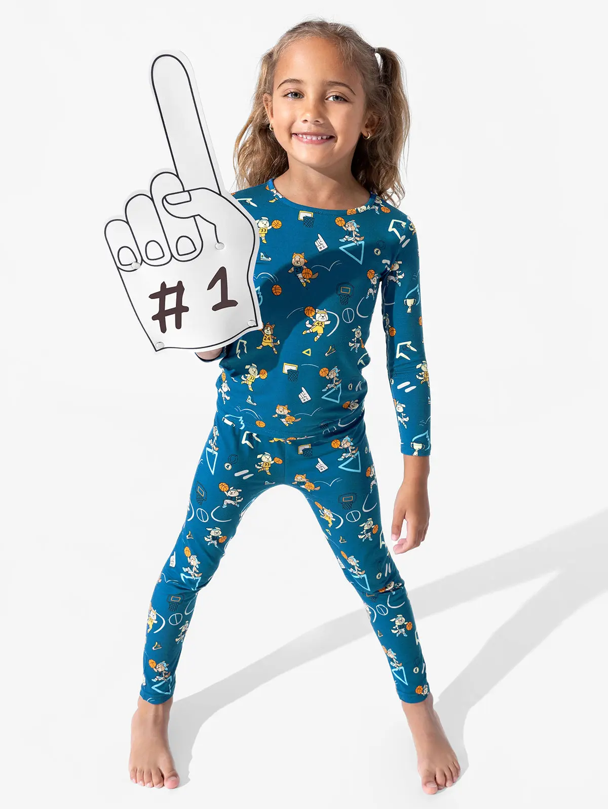 Basketball Pups Bamboo Kids Pajamas