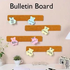 1pc Frameless Cork Bulletin Board Strips for Home refrigerator Office Study Decoration Message Board cork board wall stickers Art Sticker Decals