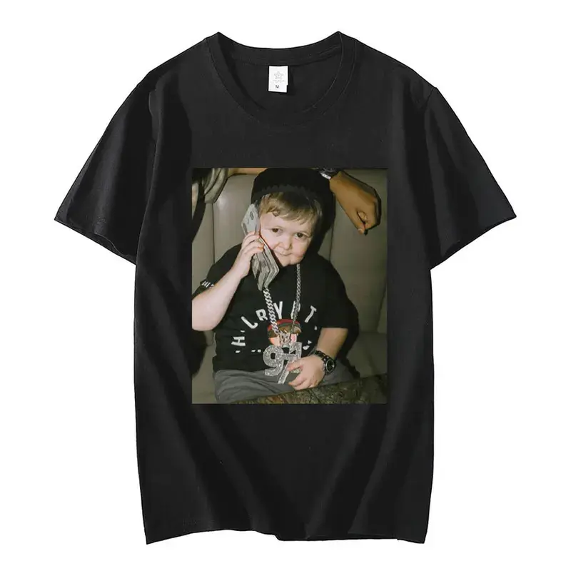 Hasbulla fighting T-shirt mini khib blogger graphic T-shirts men women high quality oversized tee shirt streetwear #       915006, Adult funny T-shirt, Gift for Woman and Man