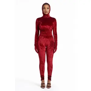 Velvet Gloved Catsuit